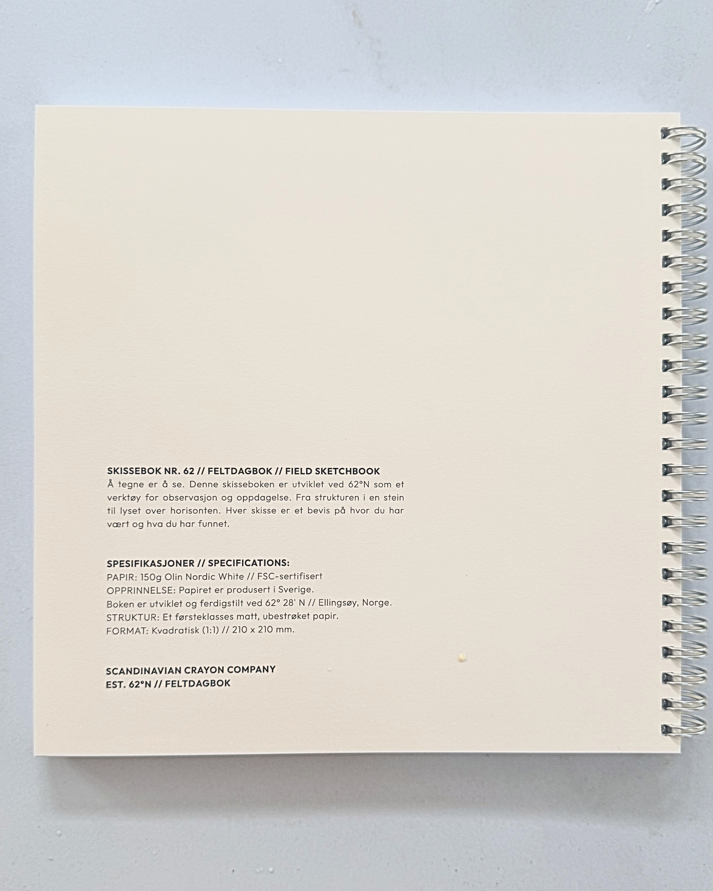 SKISSEBOK NR. 62 // Feltdagbok | FSC-sertifisert