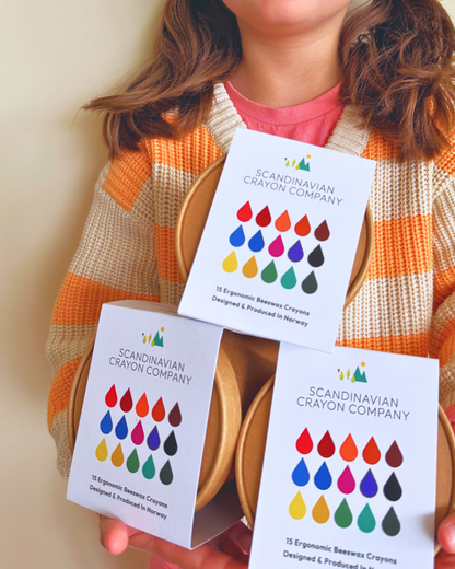 Dråpe 15 Beeswax Crayons