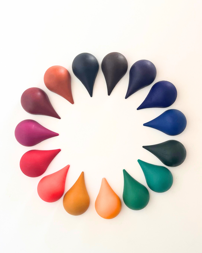 Dråpe 15 Beeswax Crayons