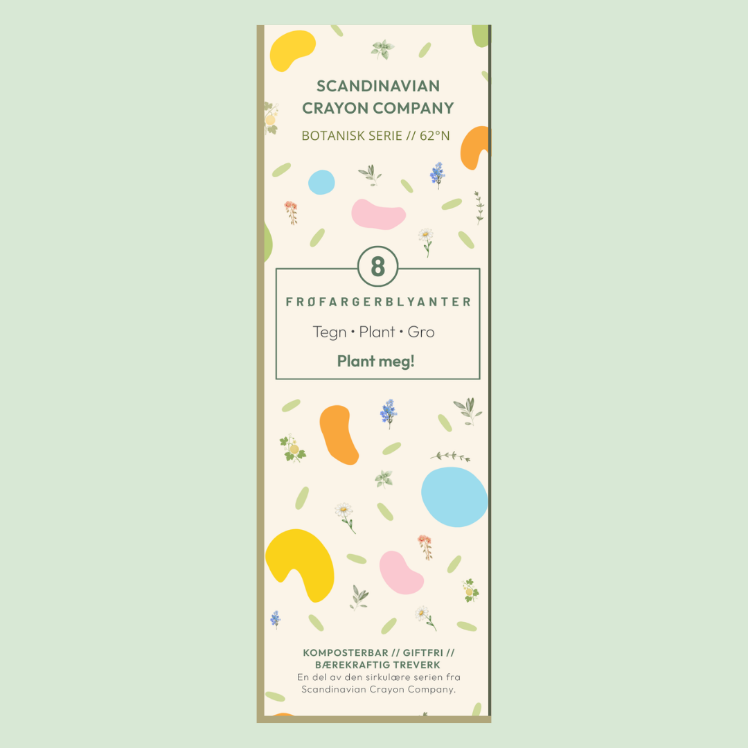 Plantbare Fargeblyanter - 8-Pakk